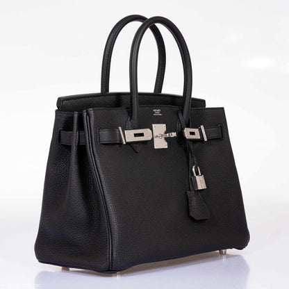 Hermès Birkin 30 Black Togo Palladium Hardware