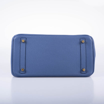 Hermès Birkin 30 Blue Brighton Togo with Gold Hardware - 2018, C