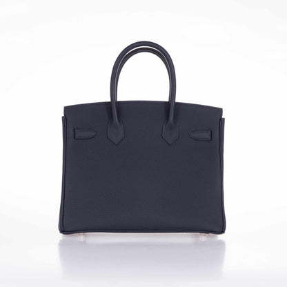 Hermès Birkin 30 Blue Nuit Togo Palladium Hardware