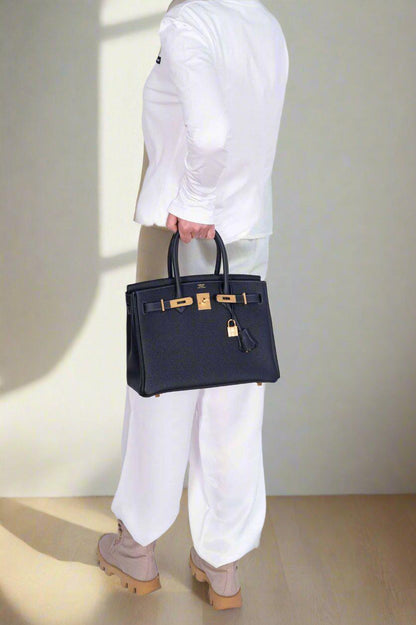 Hermès Birkin 30 Caban Black Togo Gold Hardware