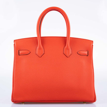 Hermès Birkin 30 Capucine Togo leather Gold Hardware