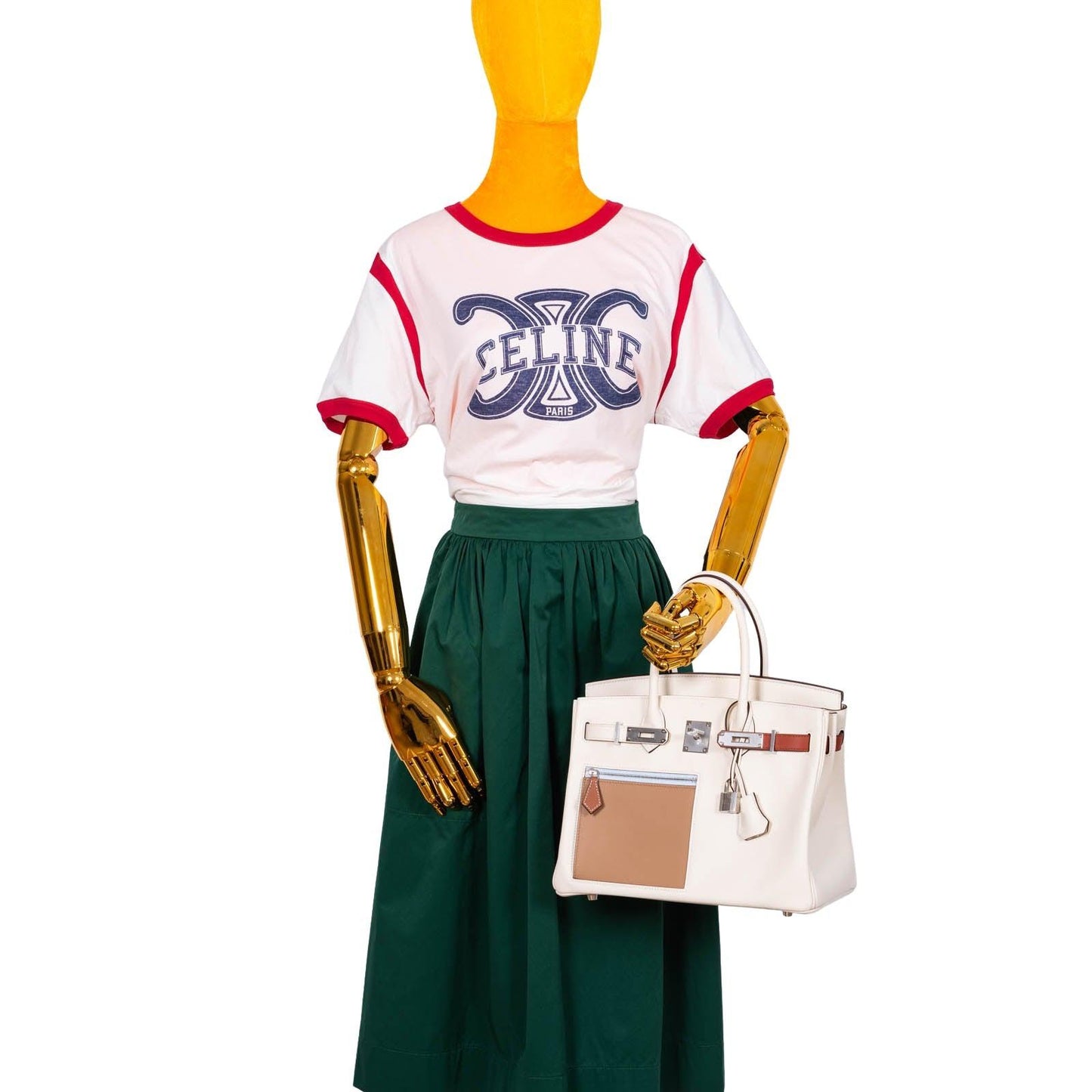 Hermès Birkin 30 Colormatic Nata, Chai and Cuivre Swift Palladium Hardware