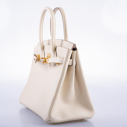 Hermès Birkin 30 Craie Epsom with Gold Hardware