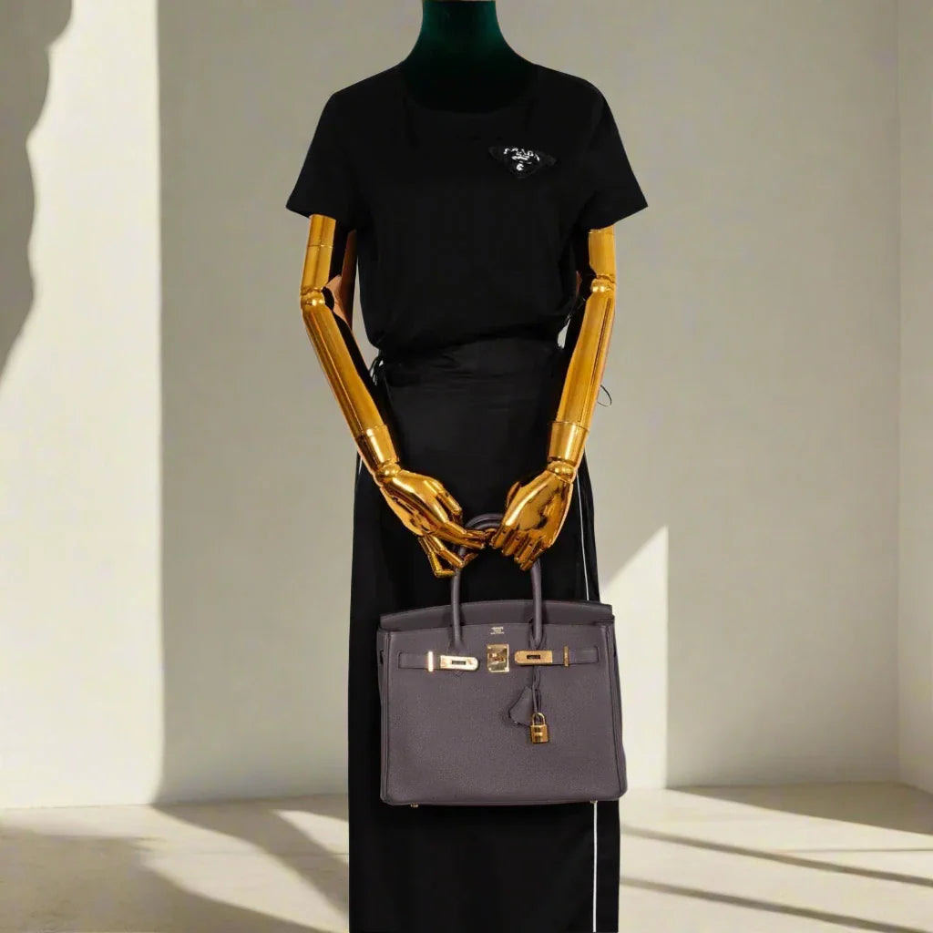 Hermès Birkin 30 Etain Togo with Gold Hardware