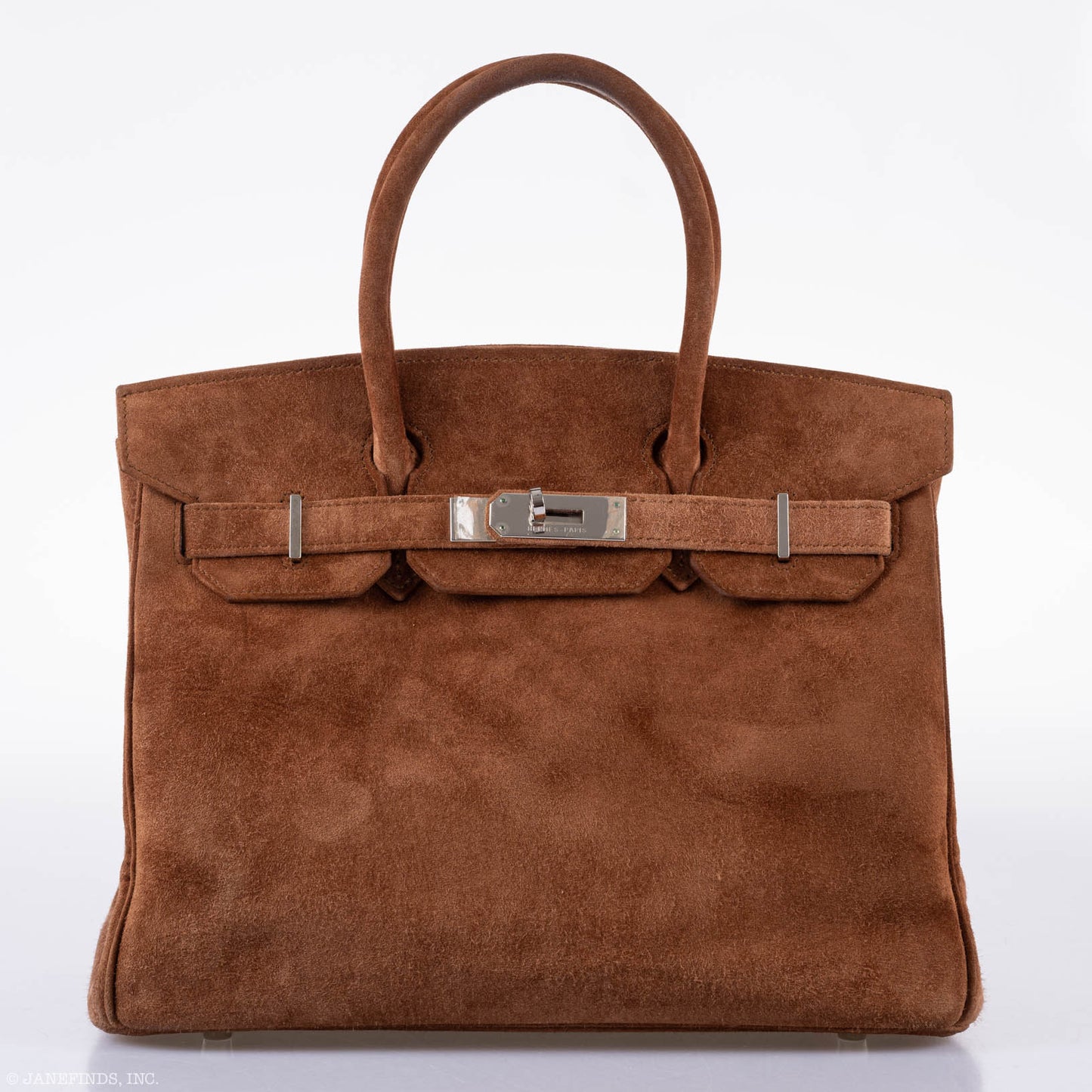Hermès Birkin 30 Fauve Doblis Suede Palladium Hardware