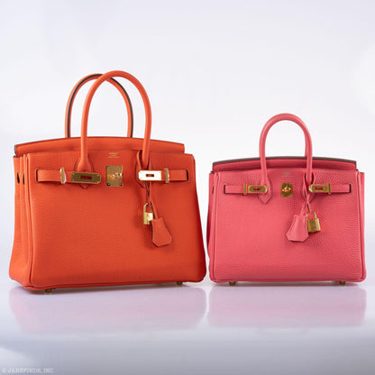 Hermès Birkin 30 Feu Togo Gold Hardware - 2020, Y