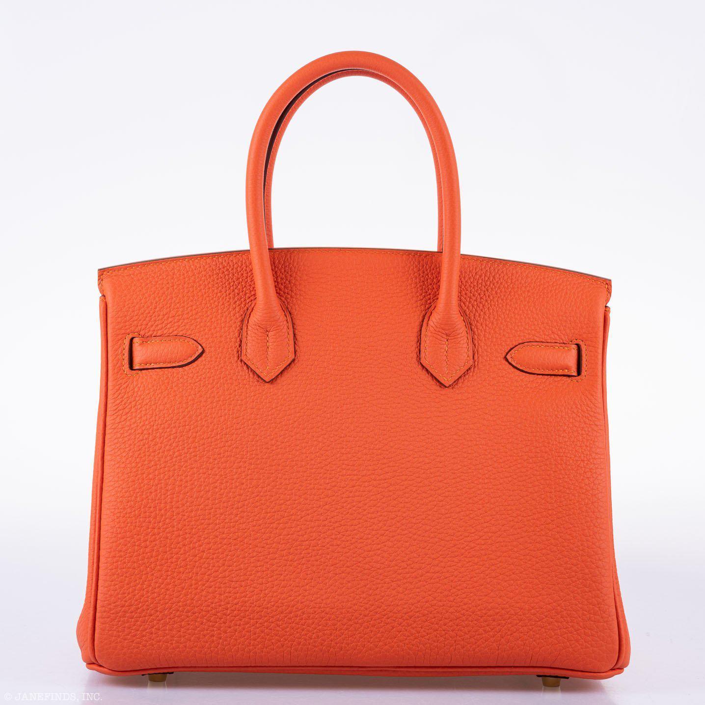 Hermès Birkin 30 Feu Togo Gold Hardware - 2020, Y