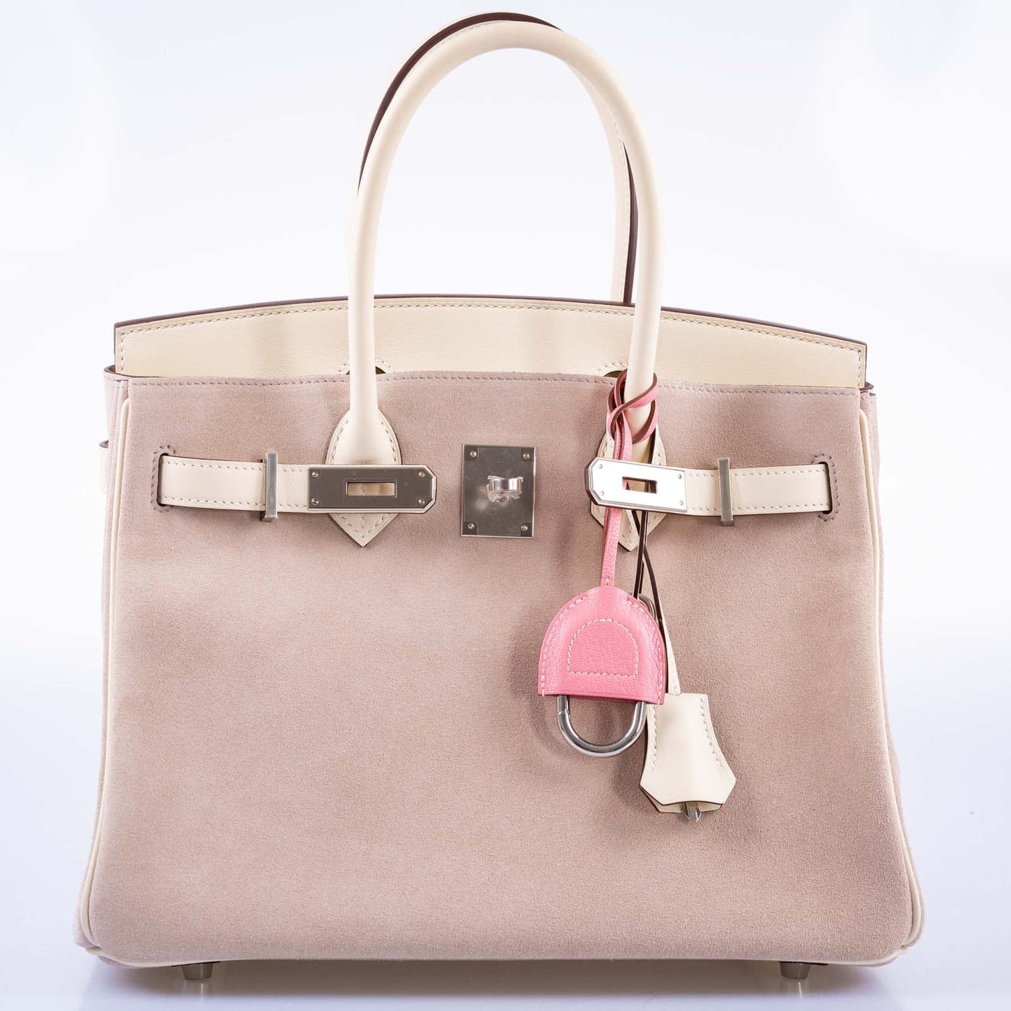 Hermès Birkin 30 Glycine Grizzly and Nata Swift Palladium Hardware