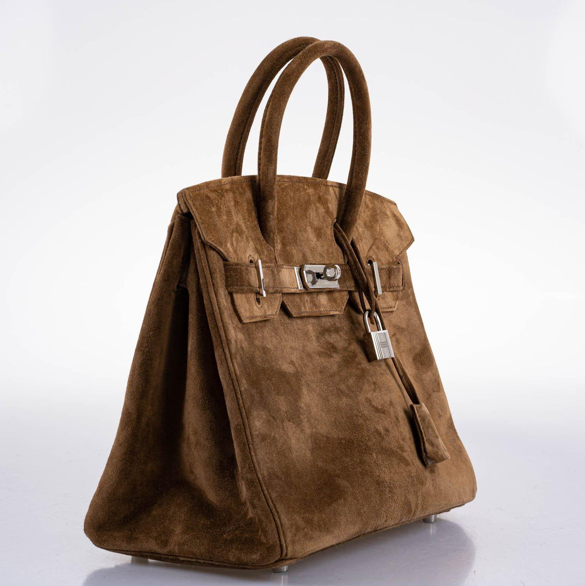 Hermès Birkin 30 Gold Veau Doblis Suede Palladium Hardware - 2008, L Square