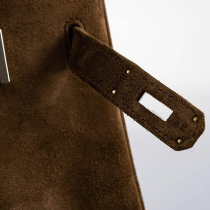 Hermès Birkin 30 Gold Veau Doblis Suede Palladium Hardware - 2008, L Square