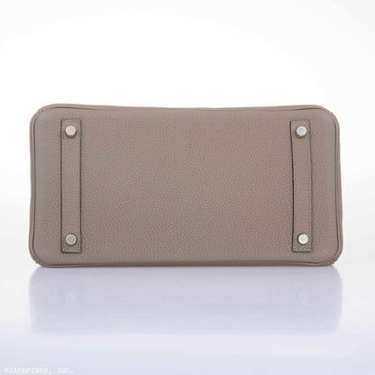 Hermès Birkin 30 Gris Asphalte Togo Palladium Hardware