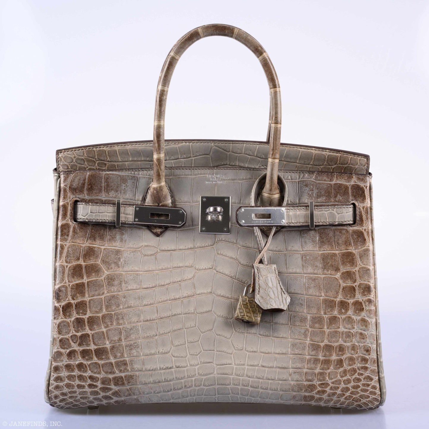 Hermès Birkin 30 Gris Cendre Himalaya Niloticus Crocodile Palladium Hardware