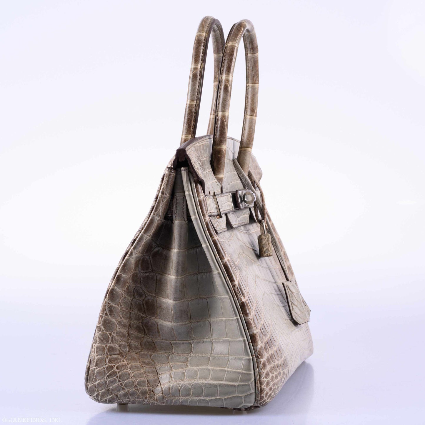 Hermès Birkin 30 Gris Cendre Himalaya Niloticus Crocodile Palladium Hardware