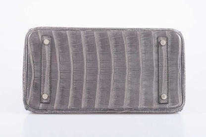 Hermès Birkin 30 Gris Paris Matte Alligator with Palladium Hardware