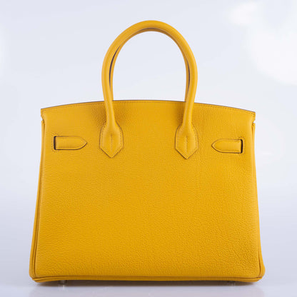 Hermès Birkin 30 Jaune Ambre Togo Palladium Hardware