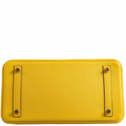 Hermès Birkin 30 Jaune De Naples Taurillon Novillo Gold Hardware