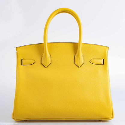 Hermès Birkin 30 Jaune De Naples Taurillon Novillo Gold Hardware