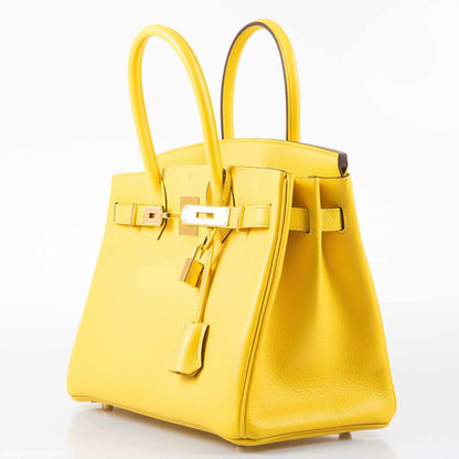 Hermès Birkin 30 Jaune de Naples Taurillon Novillo Gold Hardware