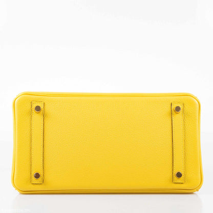 Hermès Birkin 30 Jaune de Naples Taurillon Novillo Gold Hardware