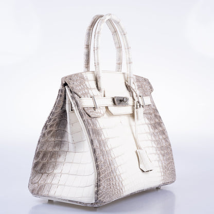 Hermès Birkin 30 Matte Himalayan Niloticus Crocodile Palladium Hardware