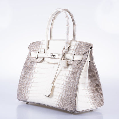 Hermès Birkin 30 Matte Himalayan Niloticus Crocodile Palladium Hardware