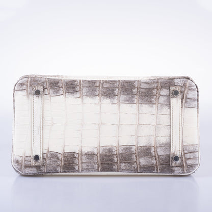 Hermès Birkin 30 Matte Himalayan Niloticus Crocodile Palladium Hardware