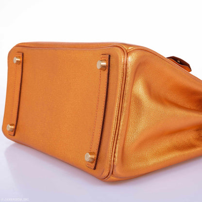 Hermès Birkin 30 Metallic Bronze Chevre Gold Hardware - Limited Edition