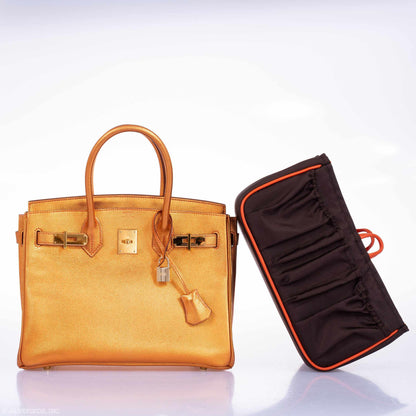 Hermès Birkin 30 Metallic Bronze Chevre Gold Hardware - Limited Edition