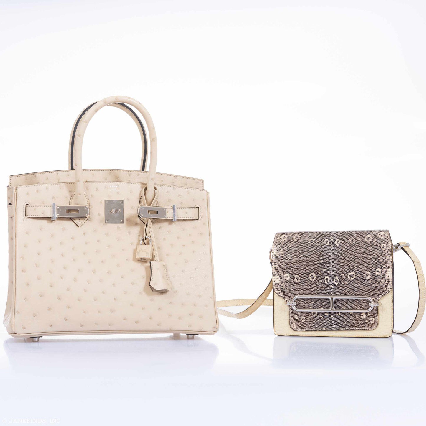 Hermès Birkin 30 Parchemin Ostrich Palladium Hardware