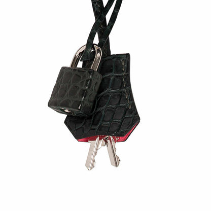 Hermès Birkin 30 "Patchwork" Vert Fonce Vert Titen Emerald Chevre Clemence Box Calf Porosus Crocodile Palladium Hardware