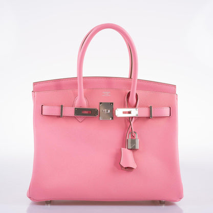 Hermès Birkin 30 Rose Confetti Epsom Palladium Hardware