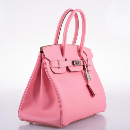 Hermès Birkin 30 Rose Confetti Epsom Palladium Hardware