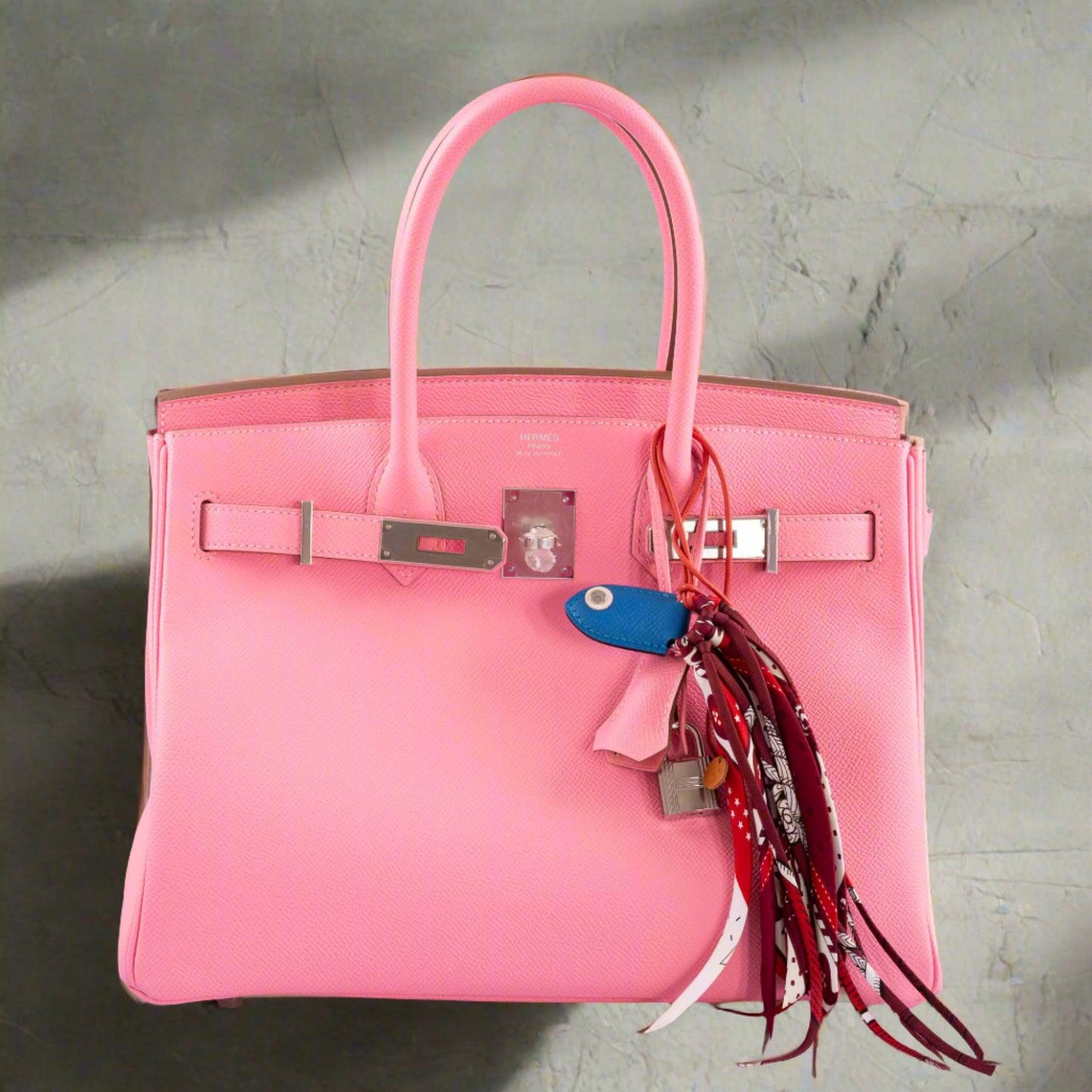 Hermès Birkin 30 Rose Confetti Epsom Palladium Hardware