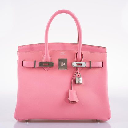 Hermès Birkin 30 Rose Confetti Epsom Palladium Hardware