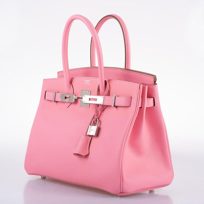 Hermès Birkin 30 Rose Confetti Epsom Palladium Hardware