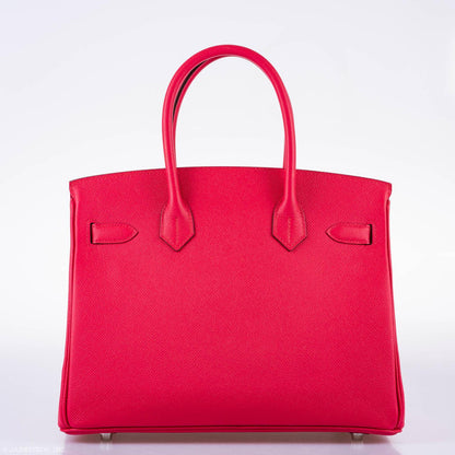 Hermès Birkin 30 Rose Extreme Epsom Palladium Hardware - 2020, Y