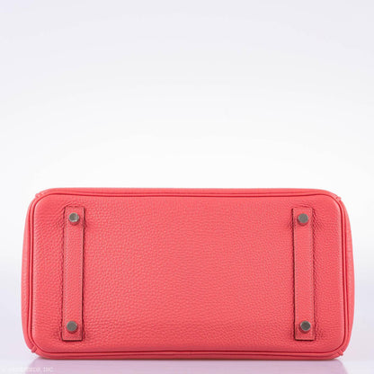 Hermès Birkin 30 Rose Lipstick Togo Palladium Hardware - 2013, Q Square