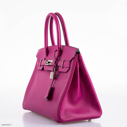Hermès Birkin 30 Rose Pourpre Epsom with Palladium Hardware - 2018, C