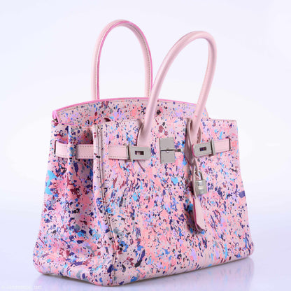 Hermès Birkin 30 "Rosé Spray" Rose Dragée Swift Palladium Hardware * JaneFinds Custom Shop