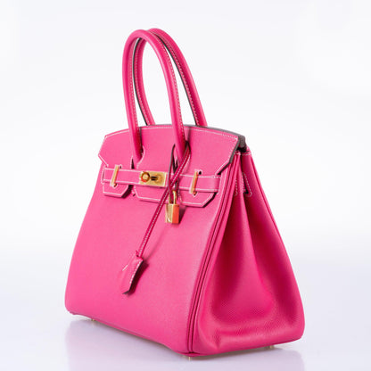 Hermès Birkin 30 Rose Tyrien Epsom Gold Hardware
