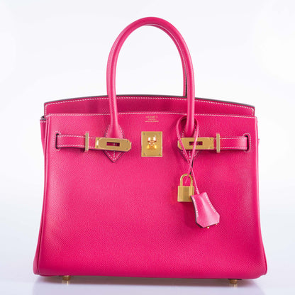 Hermès Birkin 30 Rose Tyrien Epsom Gold Hardware