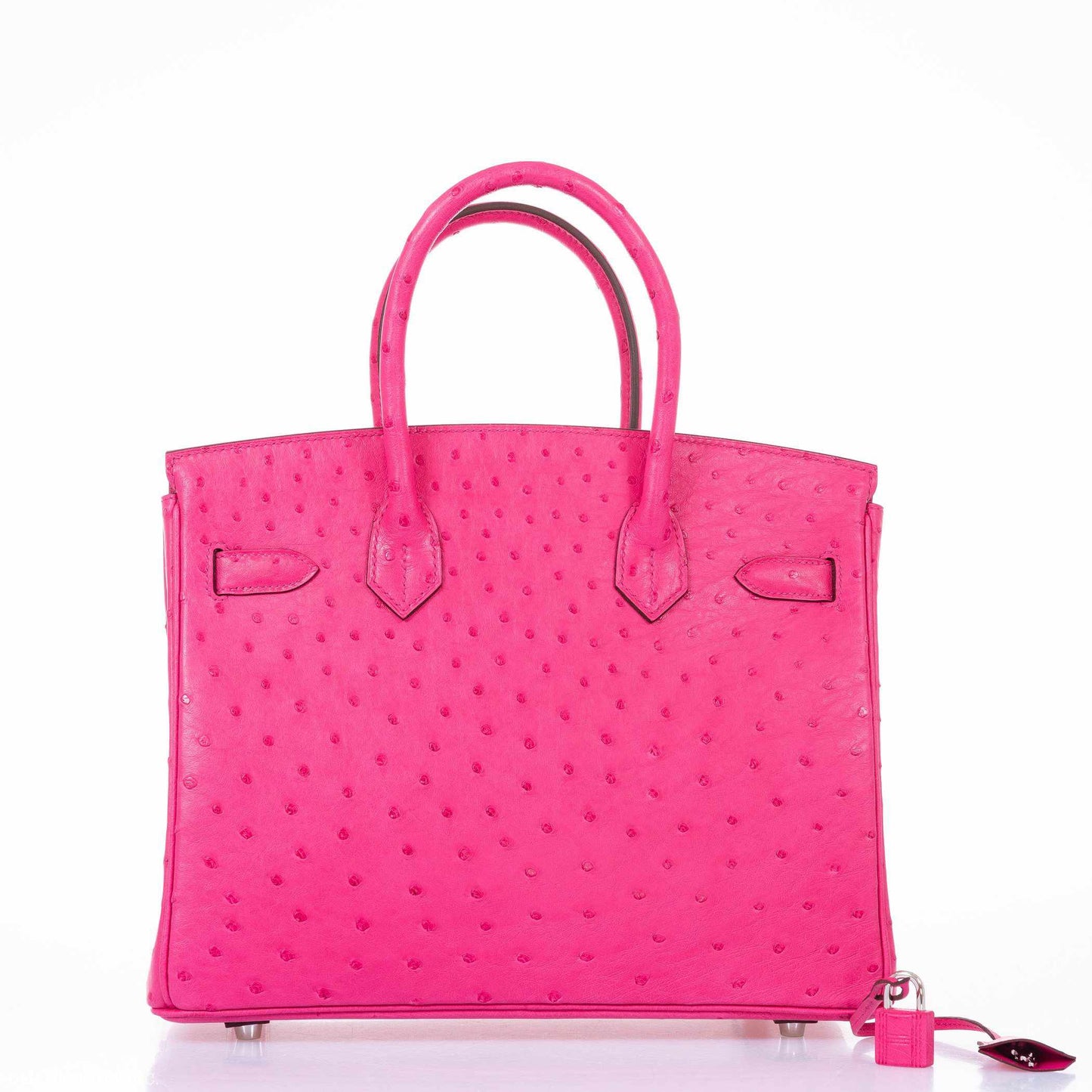 Hermès Birkin 30 Rose Tyrien Ostrich Palladium Hardware - 2020, Y