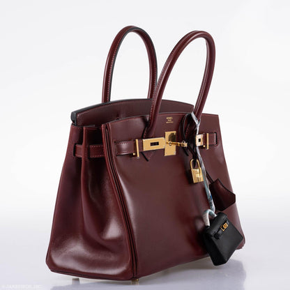 Hermès Birkin 30 Rouge H Calf Box Leather Gold Hardware - 2015, X
