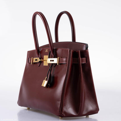 Hermès Birkin 30 Rouge H Calf Box Leather Gold Hardware - 2015, X