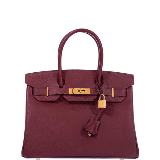 Hermès Birkin 30 Rouge H Epsom Gold Hardware
