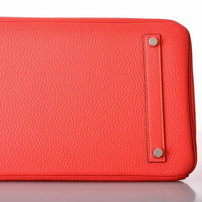 Hermès Birkin 30 Rouge Pivoine Clemence Palladium Hardware