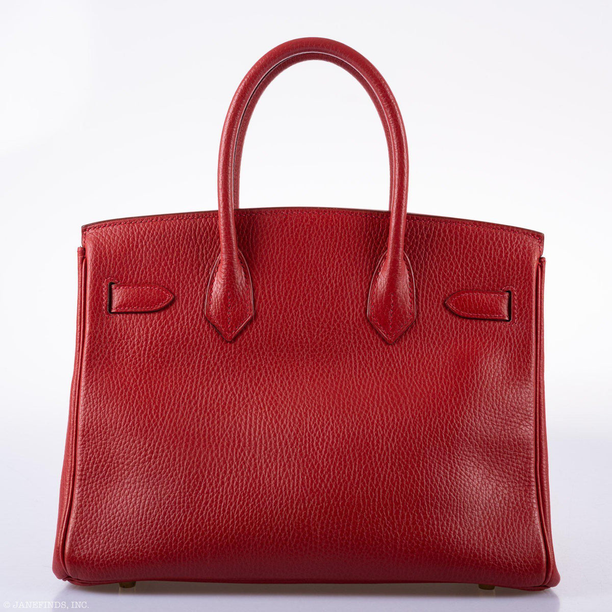 Hermès Birkin 30 Rouge Vif Ardennes Gold Hardware - Square E