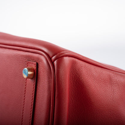 Hermès Birkin 30 Rouge Vif Swift with Gold Hardware