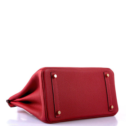 Hermès Birkin 30 Rouge Vif Togo Gold Hardware - 2020, Y