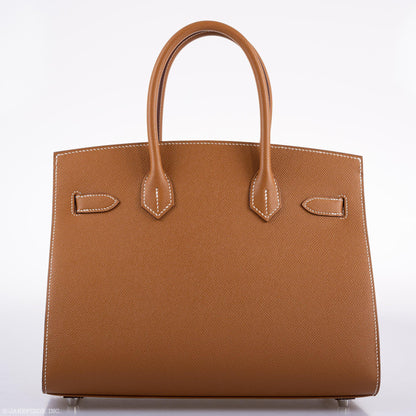 Hermès Birkin 30 Sellier Gold Madame Grain leather Palladium Hardware - 2020, Y